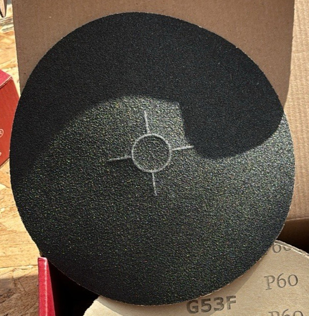 60 Grit 7″ plain backed edger sanding disc – Sungold Abrasives 87505 (49 pack)