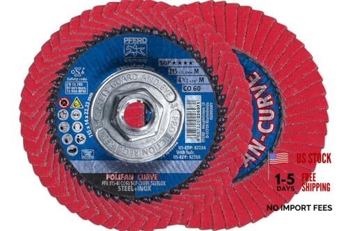 67258 POLIFAN-Curve Radial Type Flap Disc – 4-1/2″ x 5/8-11″ Medium Coarse 60