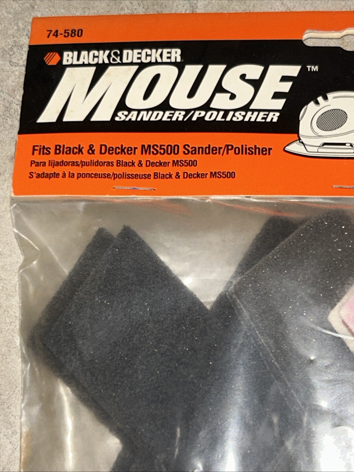 Black & Decker 74-580 Mouse Polishing Kit Fits MS500 Sander NEW NOS NIP 2002