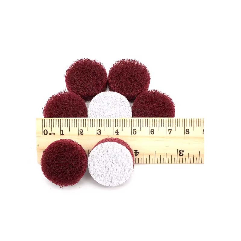 1 inch 25mm Scouring Pad Abrasive Cleaning Cloth Red Hook Loop Discs 400 800Grit