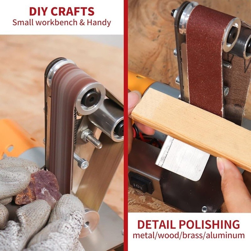 20Pcs 1.2×13 Inch Aluminum Oxide Sanding Belts Mixed Grit Mini Belt Sander New