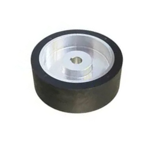 200*75*24mm Solid Rubber Contact Wheel with 8*3mm Keyslot Balanced Belt Grinder