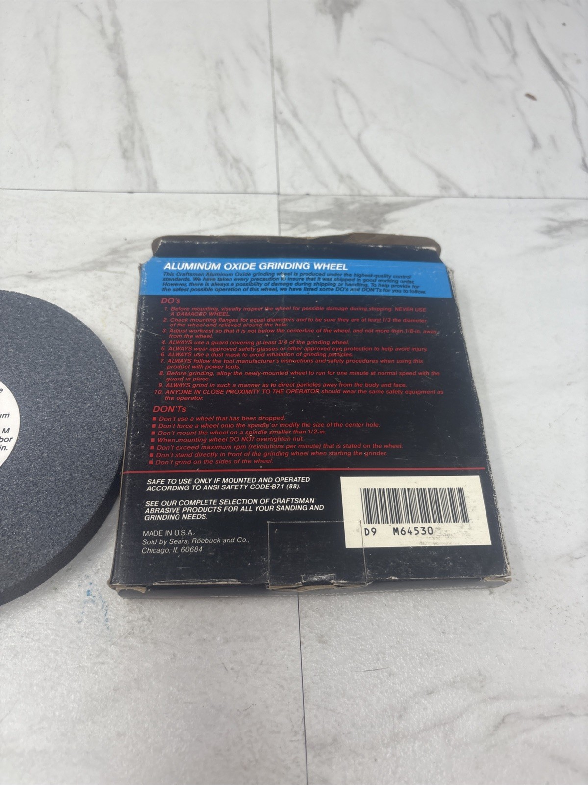 sears craftsman 964530 5 Inch X 1/2 Medium 60 Grinding Wheel