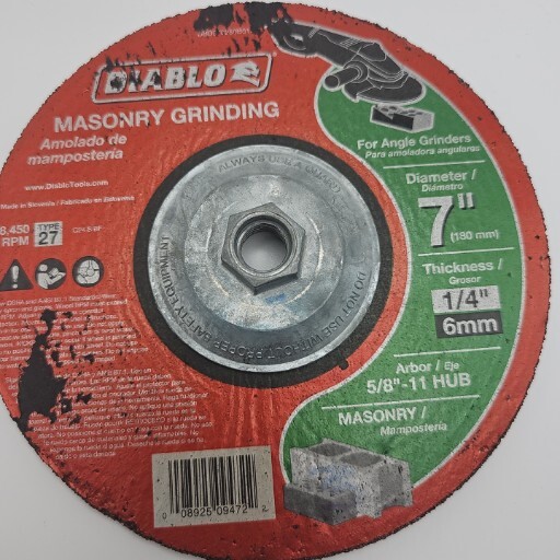 Diablo Genuine 7 in. Masonry Grinding Disc – Type 27 HUB DBD070250B01C