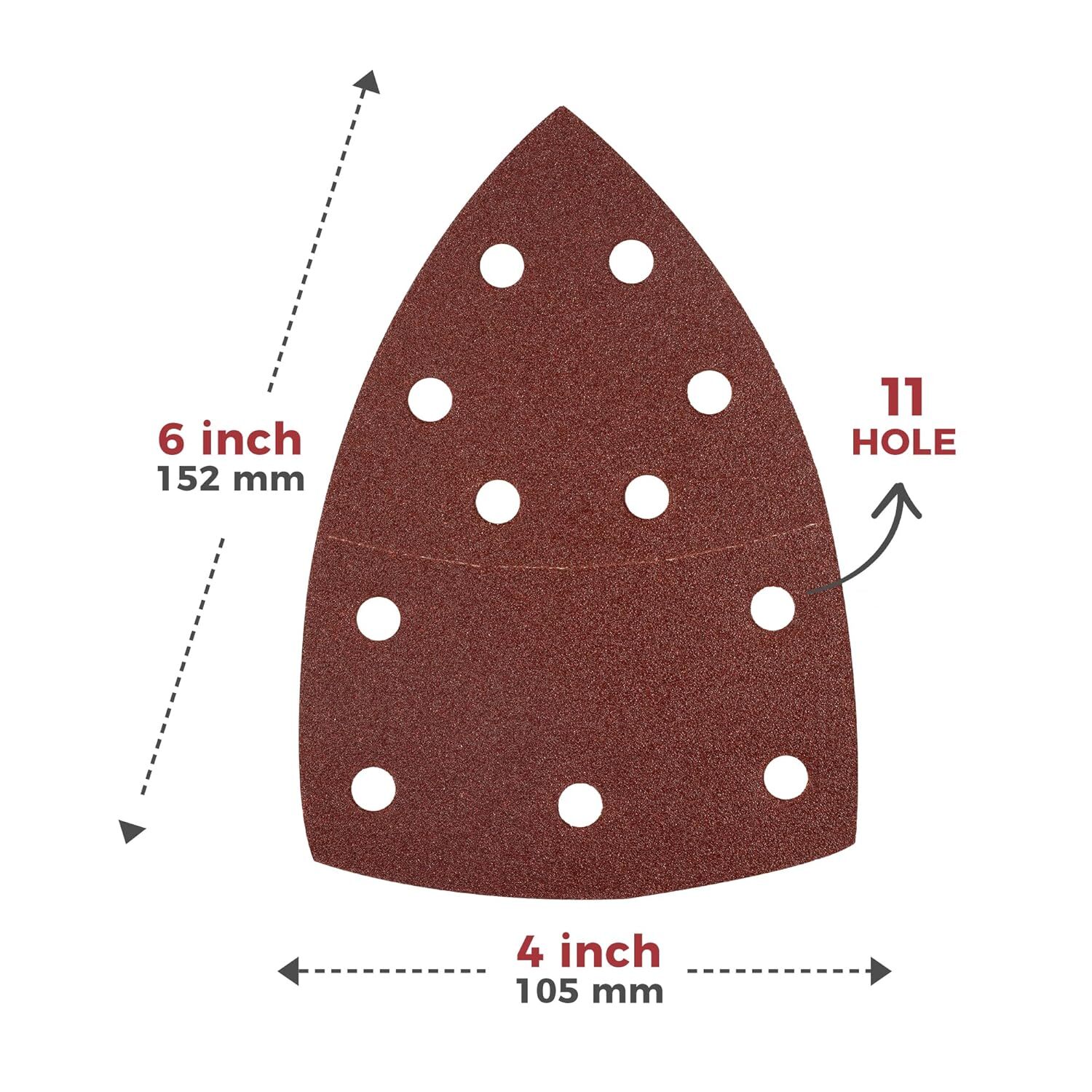 50/100 PCS Mouse Detail Sander Sandpaper 11 Holes For Mouse Sanders Abrasive Pad