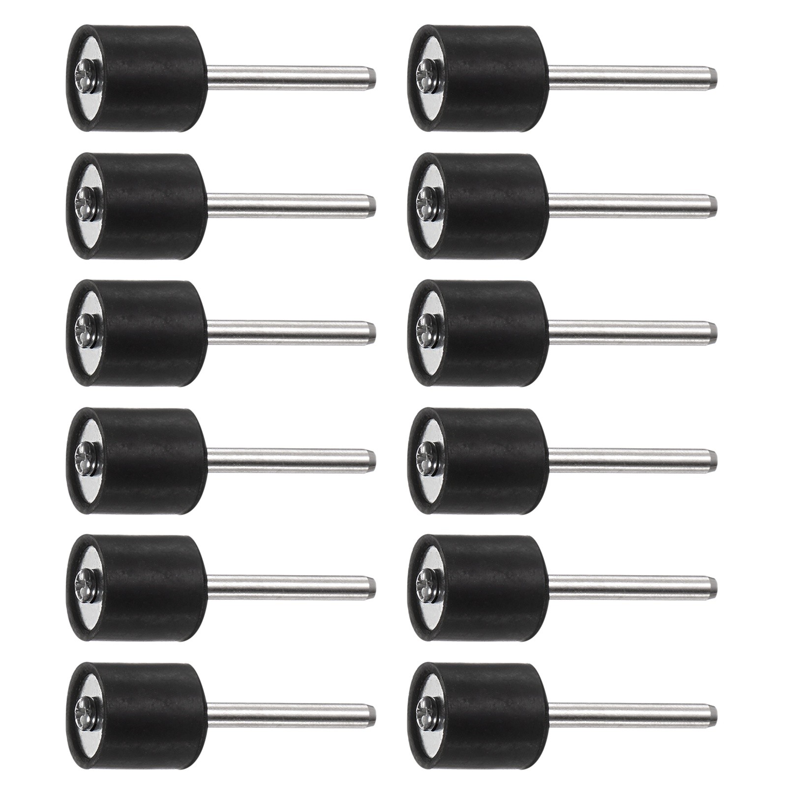 12pcs 1/2″ Sanding Drum Rubber Mandrels 1/8″ Shank Sanding Sleeve Holder