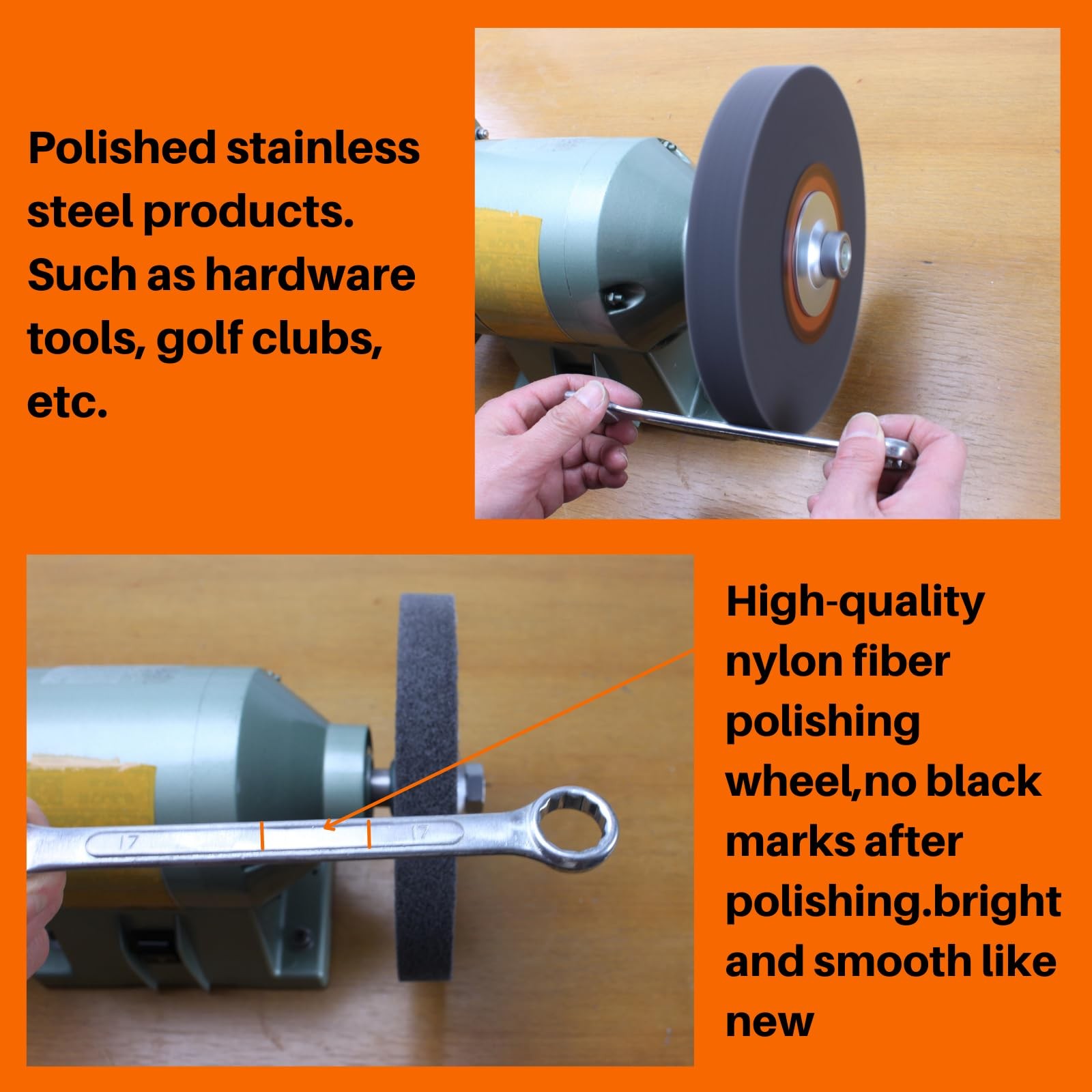 AmaCupid Deburring Wheel, Nylon Fiber Buffing Wheel 9P Hardness, 6 inch. for …