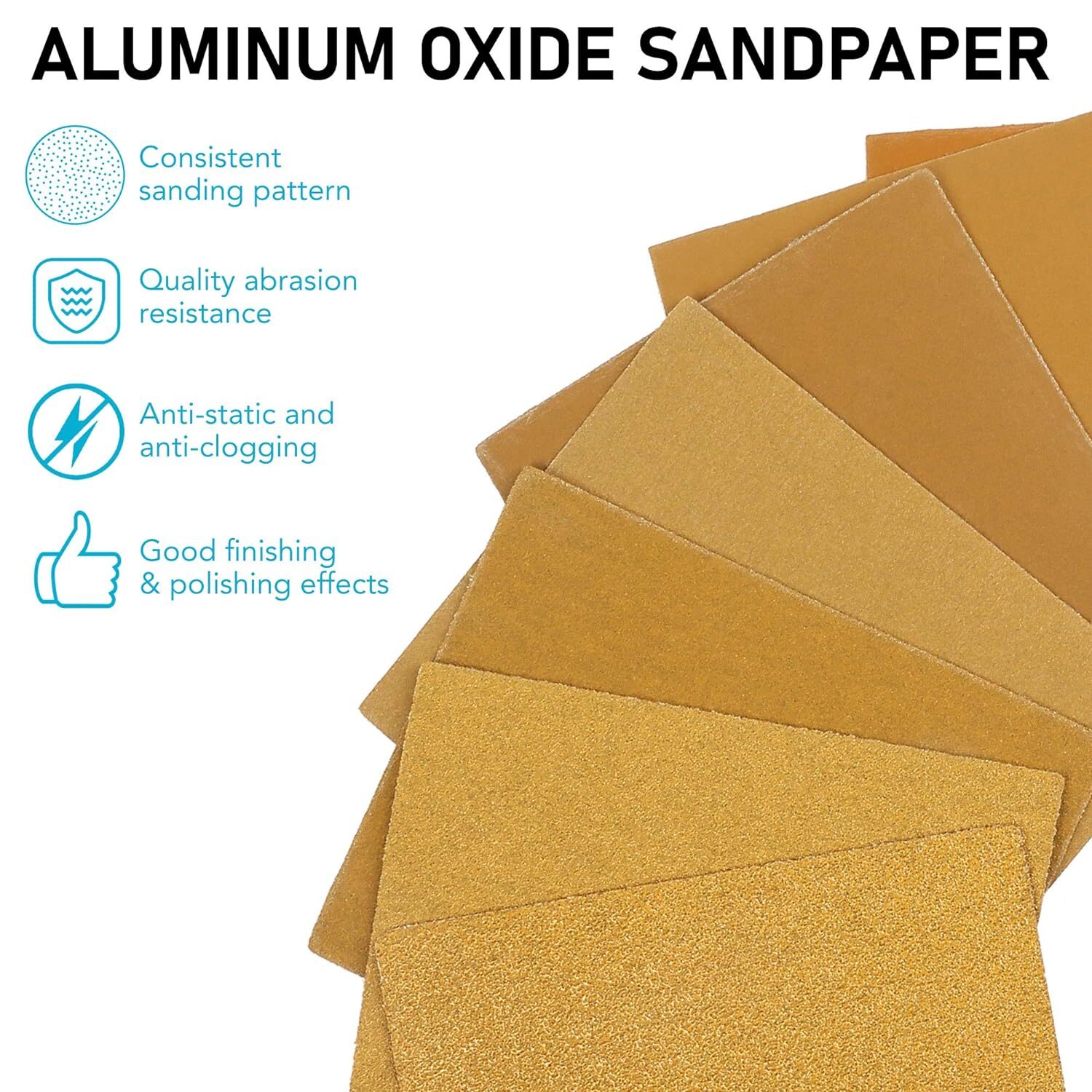 100PCS 4.5X5.5In(115X140mm)400Grit Gold Sanding paper Sheets For Car&Wood&Metal