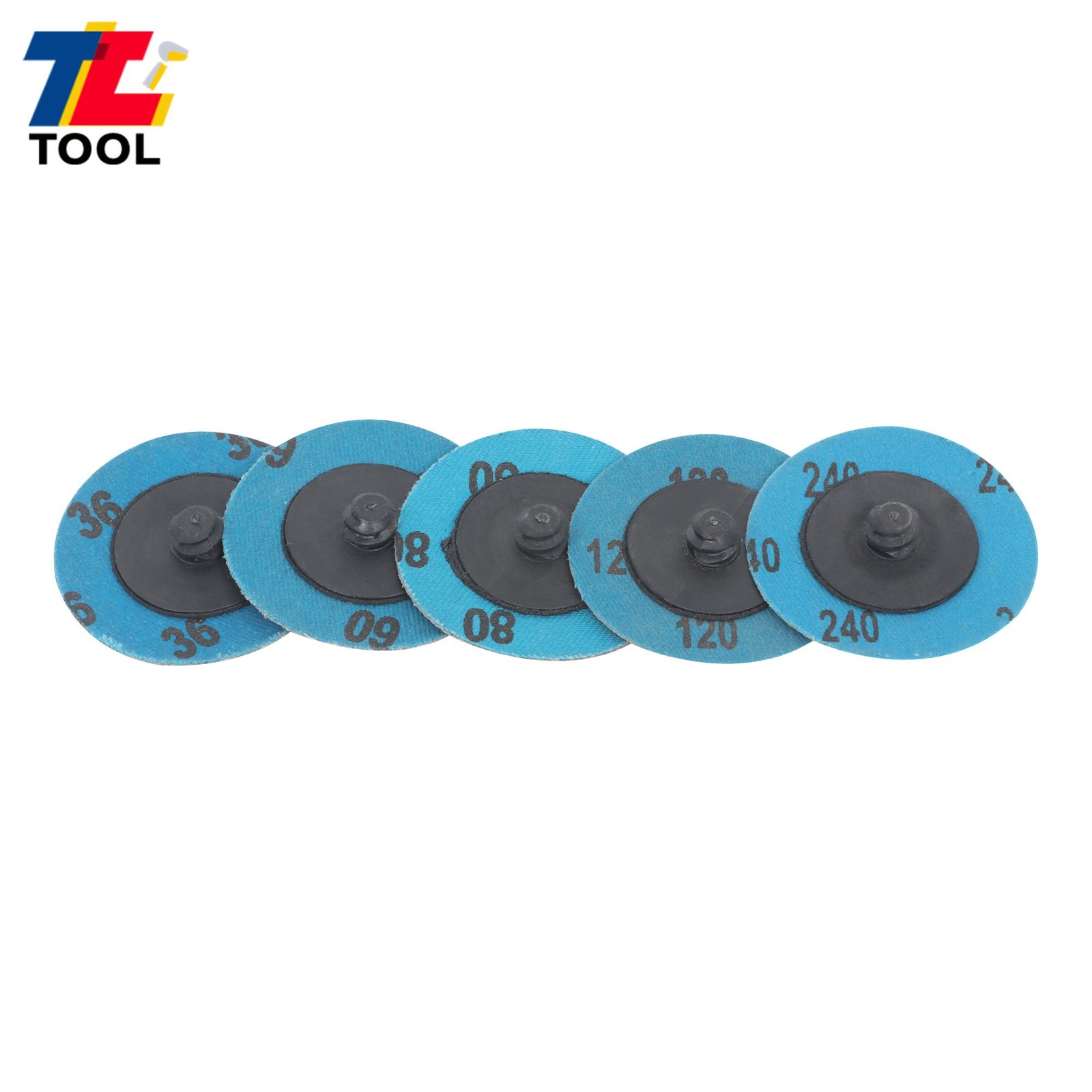 50PCS Rotary Lock Grinder Sanding Grinding Discs 2 Inch 36/60/80/120/240 Grit