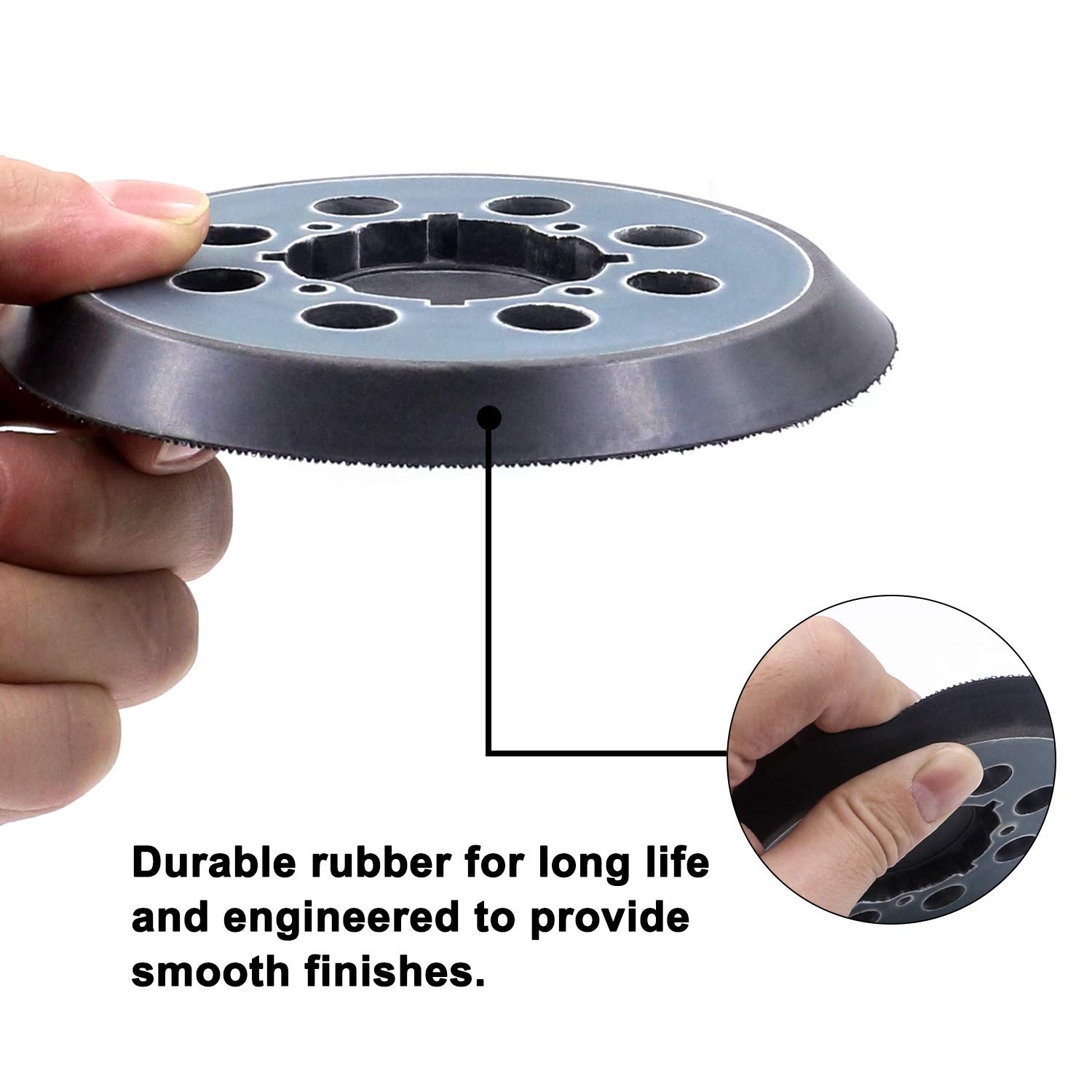 5″ 4-Screw Orbital Sander Pad Replacement Hook Loop for Dewalt N329079 DWE64233