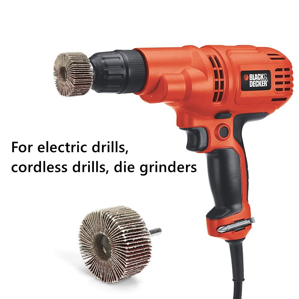 2x1x1/4″ Flap Wheel Sander for Drill Mounted Sanding Grinding 40 60 80 120 Grit