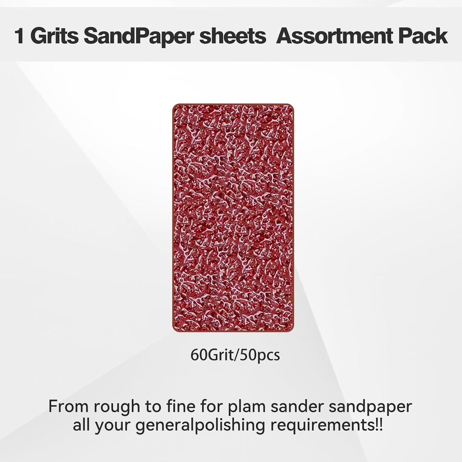 Efficient 4.5″ x 5.5″ P60 Grit Sandpaper – 50 Sheets for Flawless Finishing