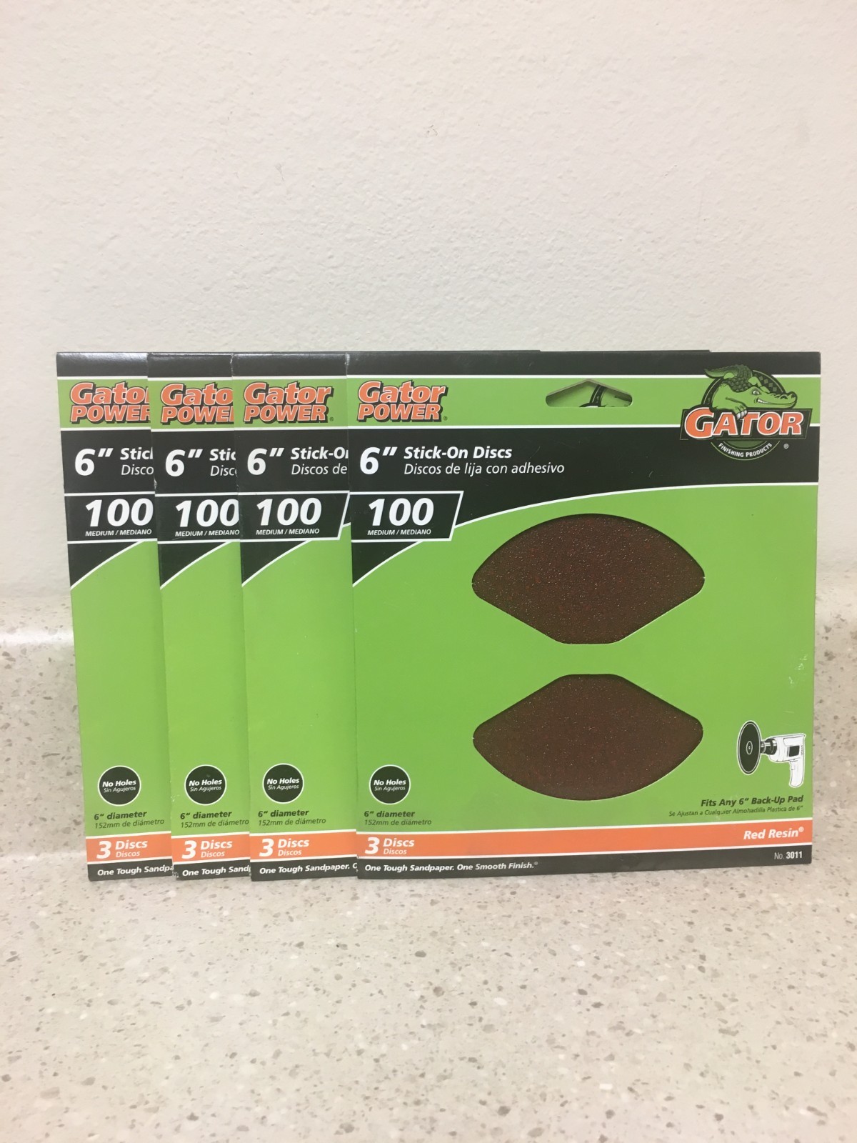 Gator 3011 Stick-On Sanding Disc 100-Grit Medium Grade Aluminum O