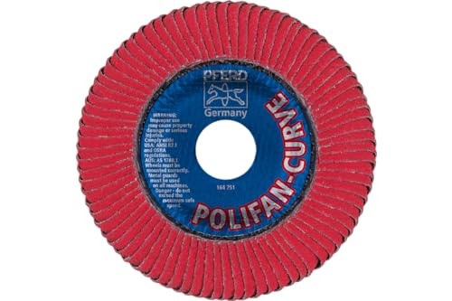 POLIFAN- Curve Radial Type Flap Disc – 4-1/2″ x 4-1/2″ x 7/8″ Large Coarse 60