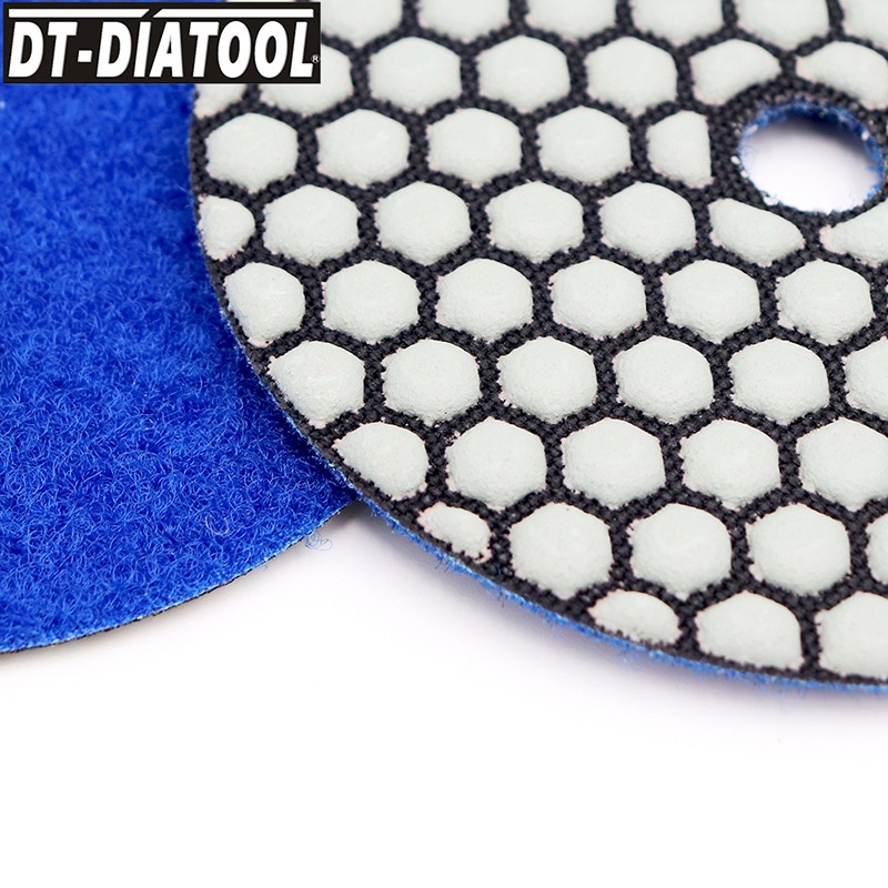 6pcs Dry Diamond Polishing Pads 4″/100mm Resin Bond Sanding Disc Grit #50-#3000