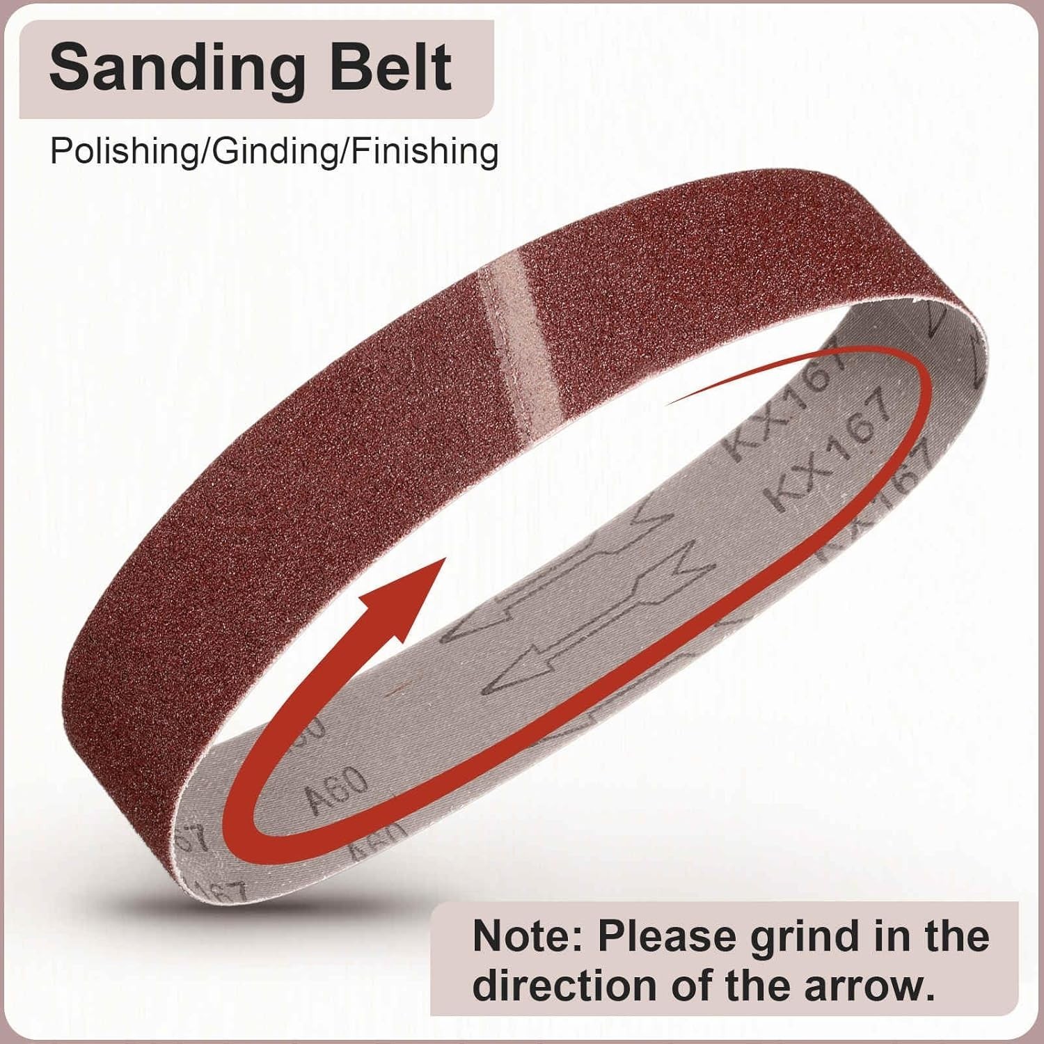 2 Pcs 1 x 42 Inch 100 Grit Aluminum Oxide Sanding Belts for Precision Sanding