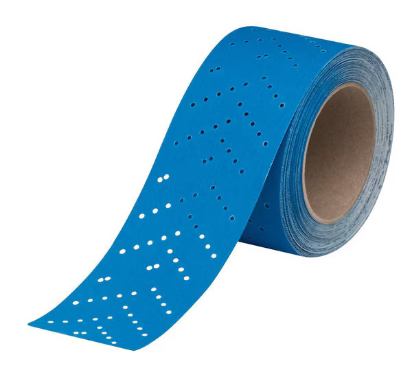 Hookit Blue Abrasive Sheet Roll, 36193, 240 grade, 2.75 in x 13 yd, Multi-hole
