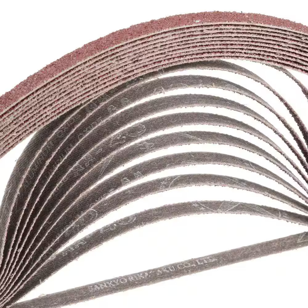 3/8 In. X 21 In. 40-Grit Abrasive Belt (10-Pack) for Use with 3/8 In. X 21 In. B