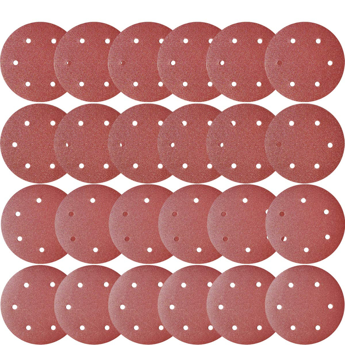 30 PCS 9 Inch 6 Hole Drywall Sanding Discs Set- 80 100 120 180 240 400 Grits, 9″