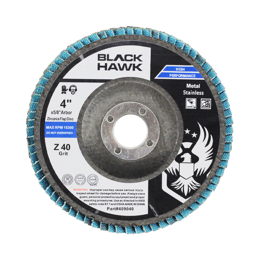 BHA 4″ x 5/8″ Zirconia Flap Discs Grinding Wheels for Angle Grinder – 10 Pack