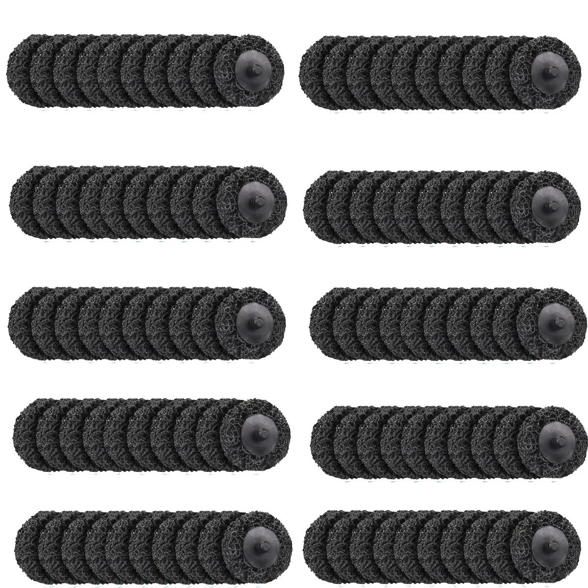 SATC 100PCS Roll Lock Grinder Stripping Sanding Discs Paint Rust Removal Wheels