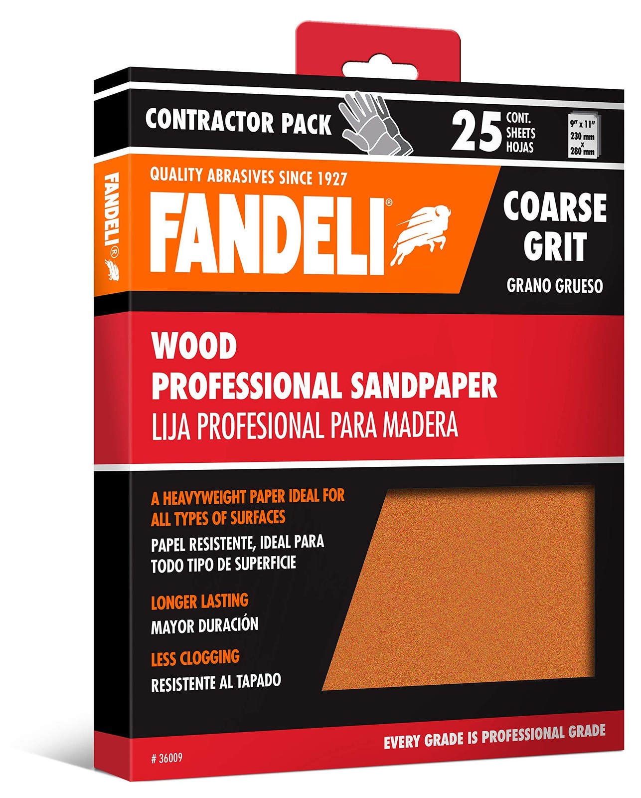 Fandeli | Wood Sanding Paper | Coarse Grit | 25 Sheets of 9” x 11” | Perfec…