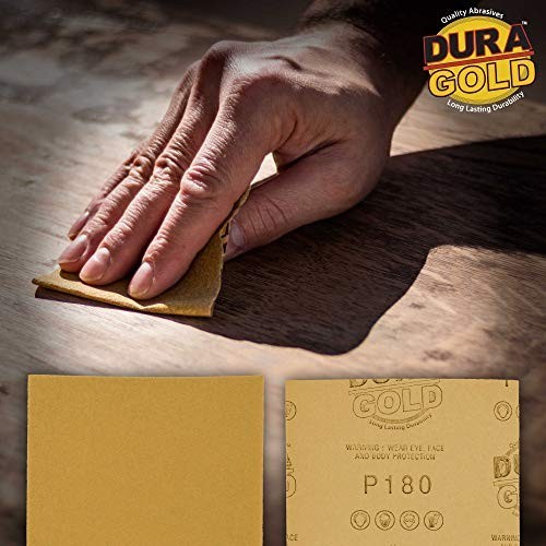 Premium 180 Grit Sandpaper Sheets, 1/4 Size, 400 Pack – Woodworking, Automotive,