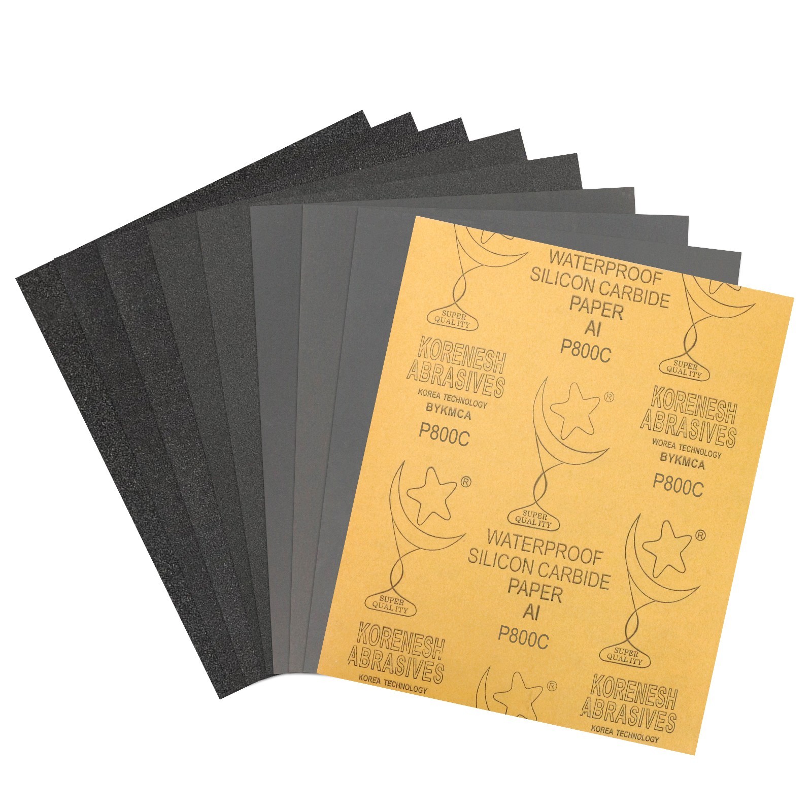Waterproof Sandpaper 9×11″ 100-2000 Grit Wet Dry Sanding Paper Sheets Car Wood