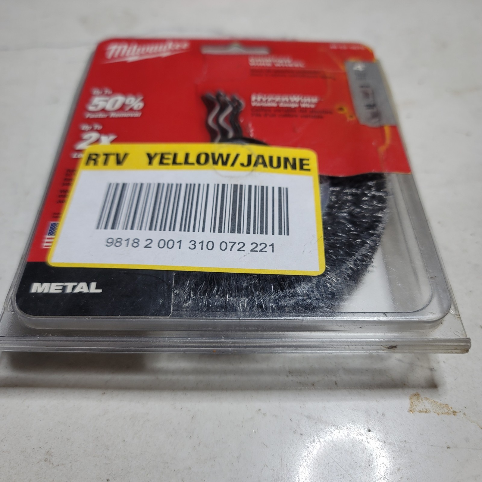 Milwaukee 48-52-5070 4″ Radial Crimped Wheel- Carbon Steel