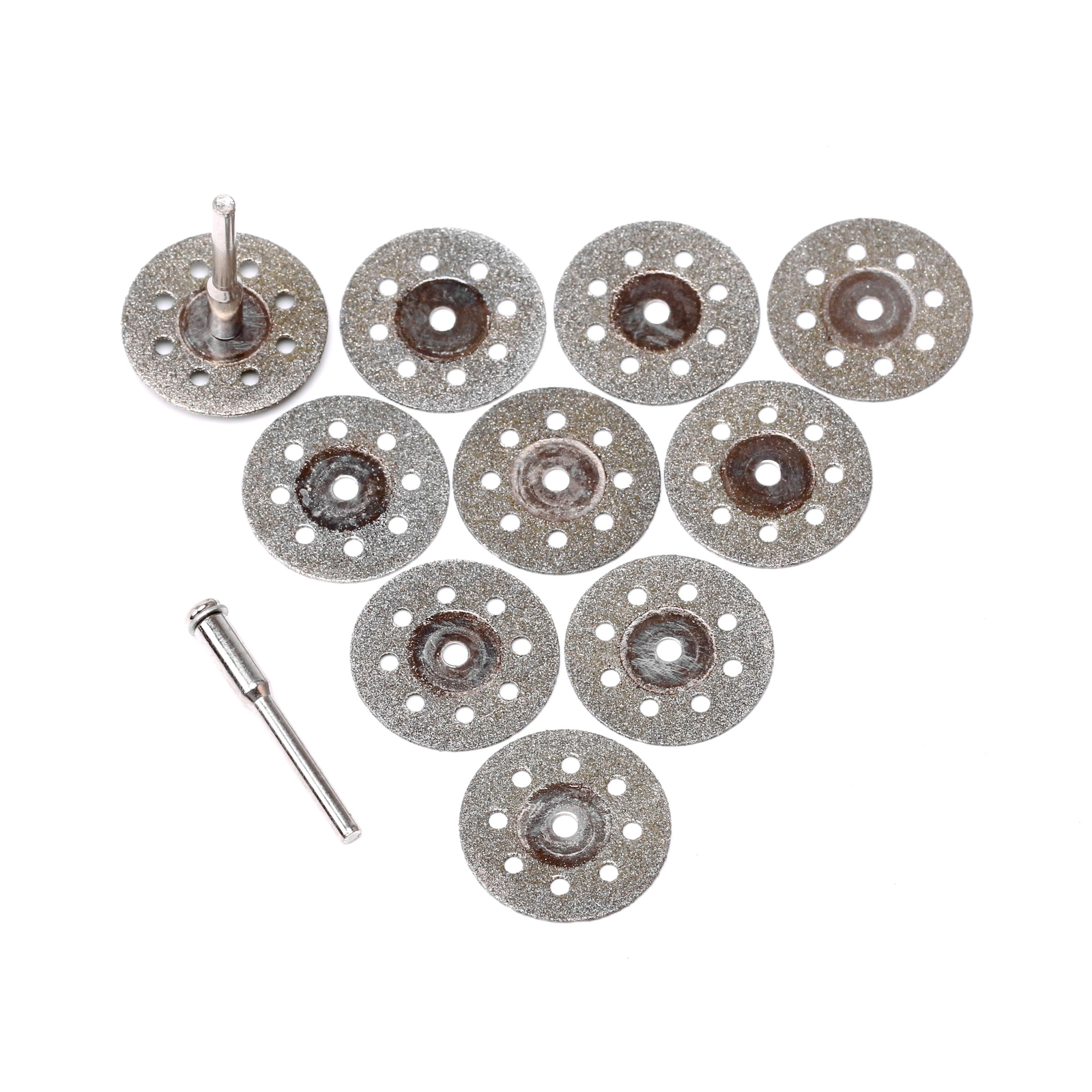 10Pcs 1″ 25mm Diamond Cut-off Discs for Dremel Rotary Tool 1/8″ Glass Stone