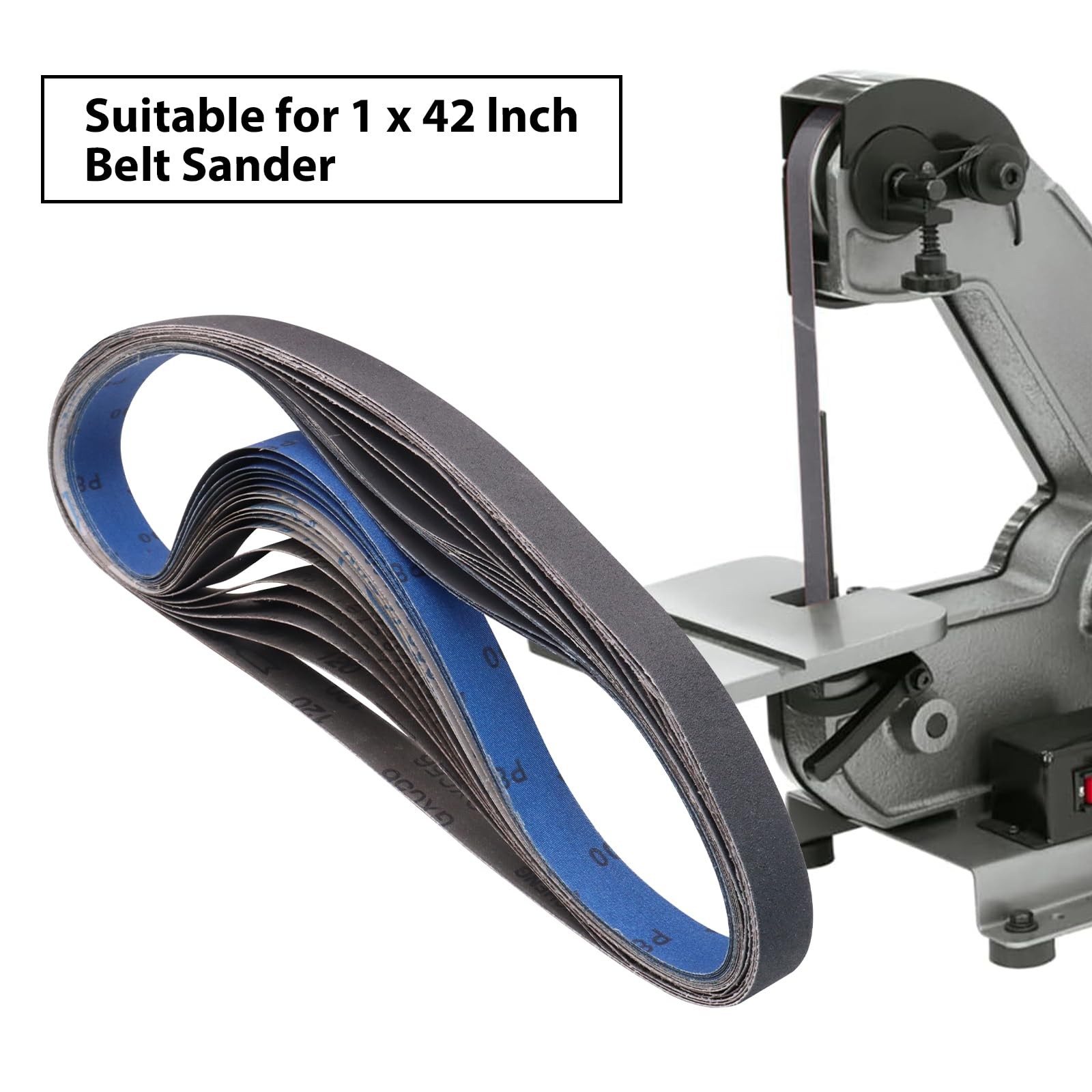 18 Pack 1×42-inch Silicon Carbide Sanding Belts 3 Each of 120-1000 Grits