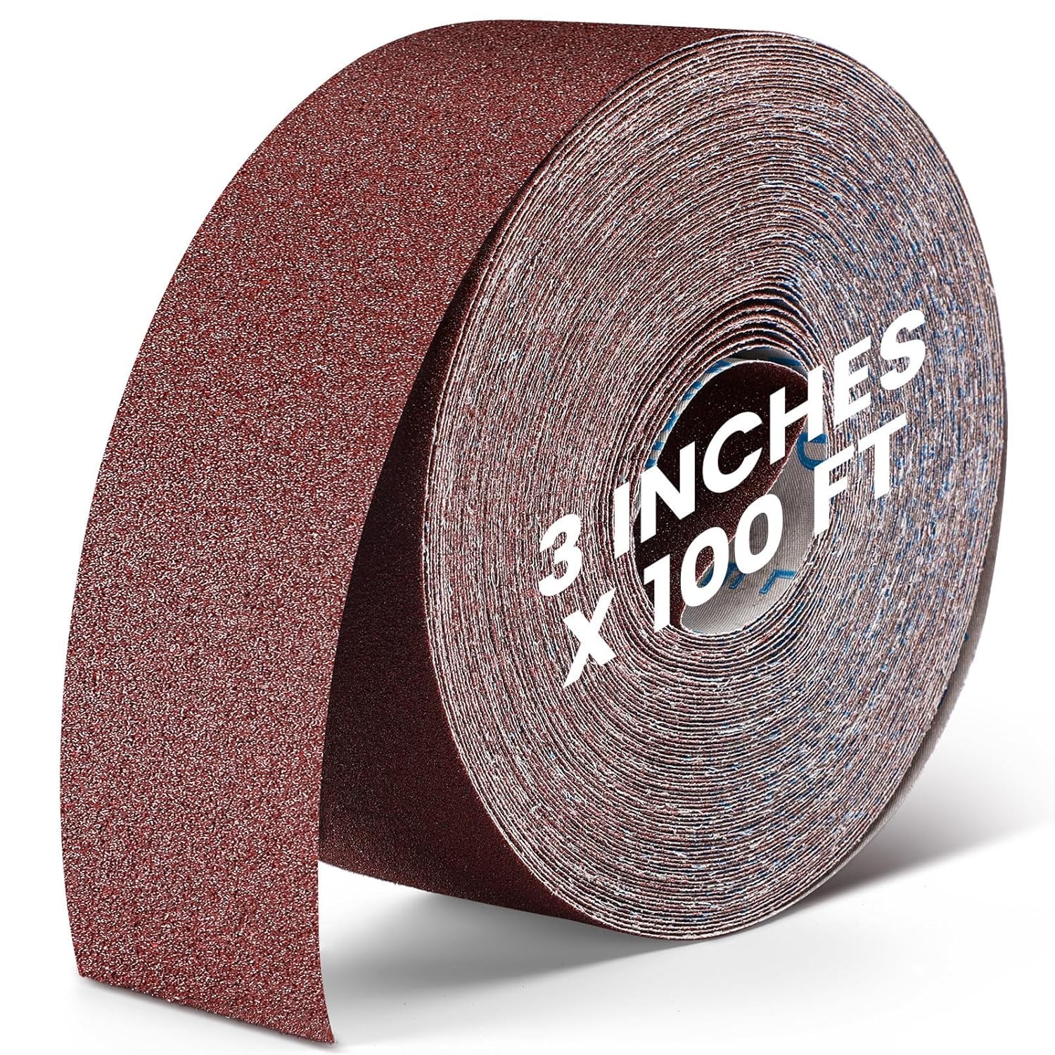 60 Grit Abrasive Sandpaper Roll 3”x100 ft Long Roll of Emery Cloth Sand Paper
