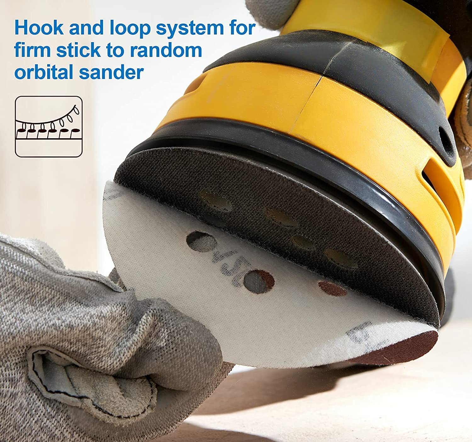 5 inch Sanding Discs 1500 Grit Hook Loop 8-Hole Orbital Sander Paper Sandpaper
