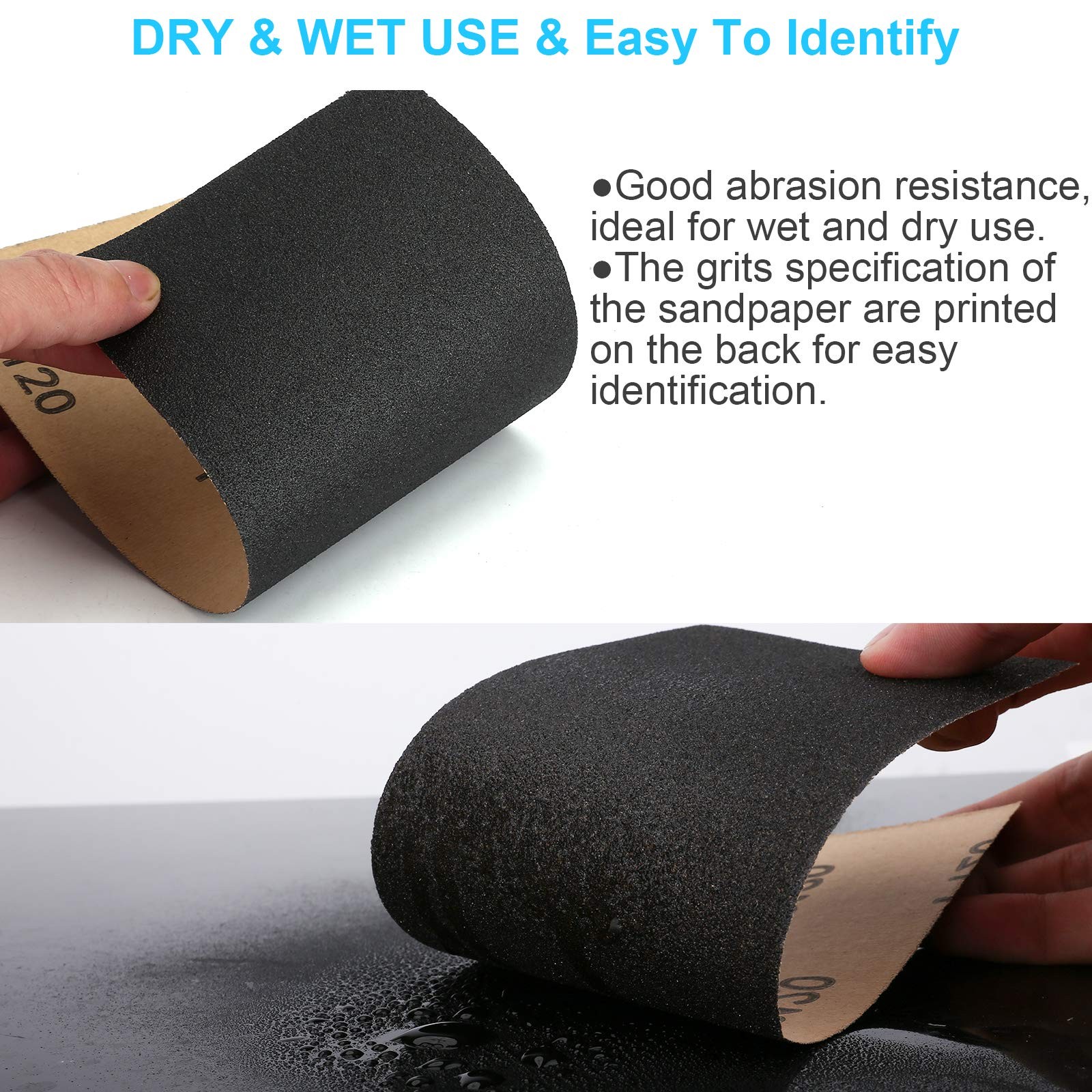 Sand Paper, 48 PCS Sandpaper, 120 to 5000 Assorted Grit Sandpaper Sheets, 9 x…