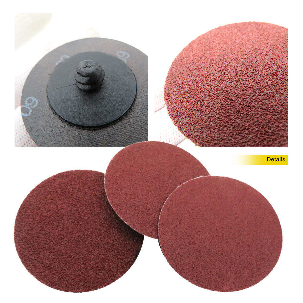 2 Inch R Type Sand Discs Roll Lock Sanding Pads 24/36/40/60/80/120/240/320 Grit