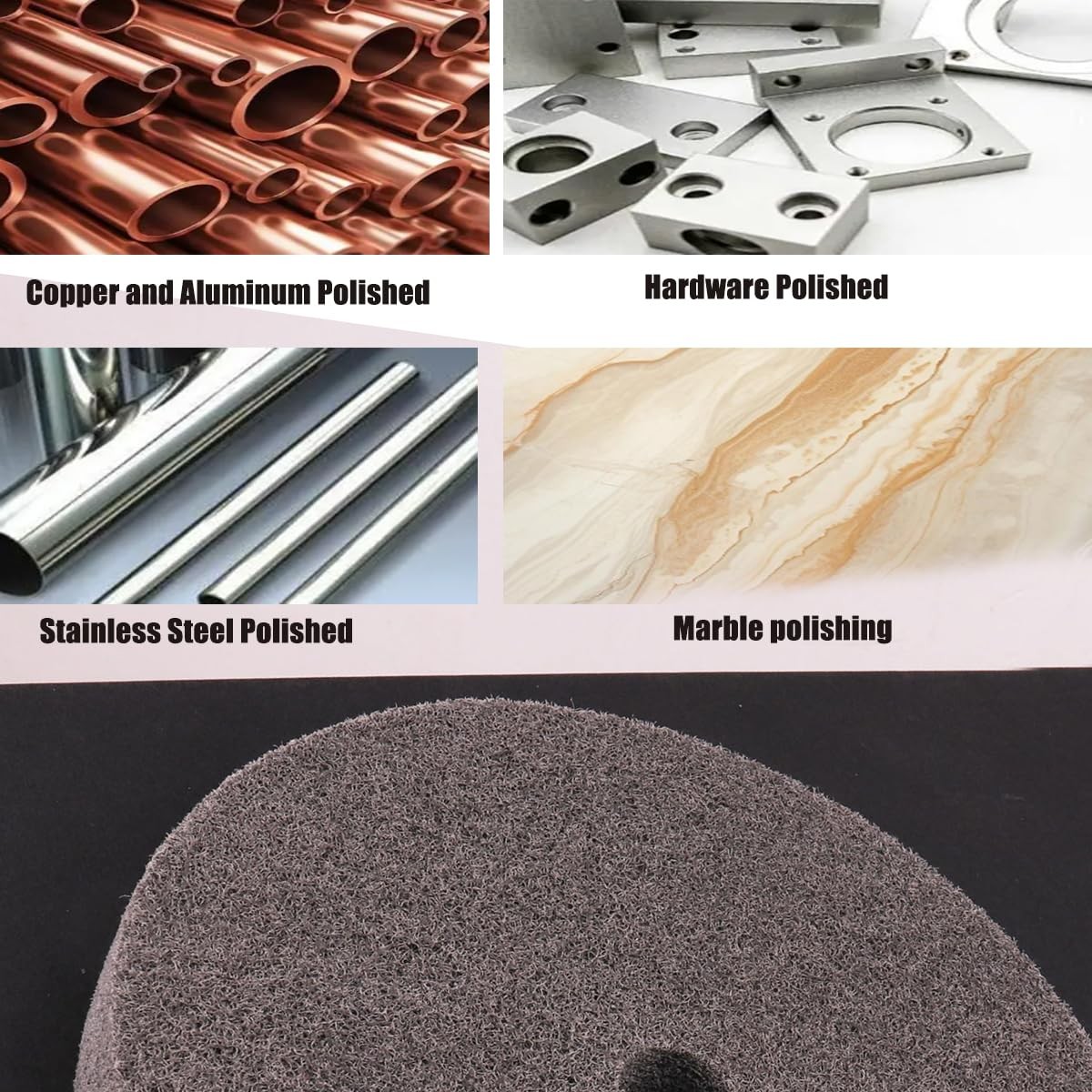 CBRIGHT 6 Inch Fiber Buffing Wheel,7P Hardness Polishing 6 inches