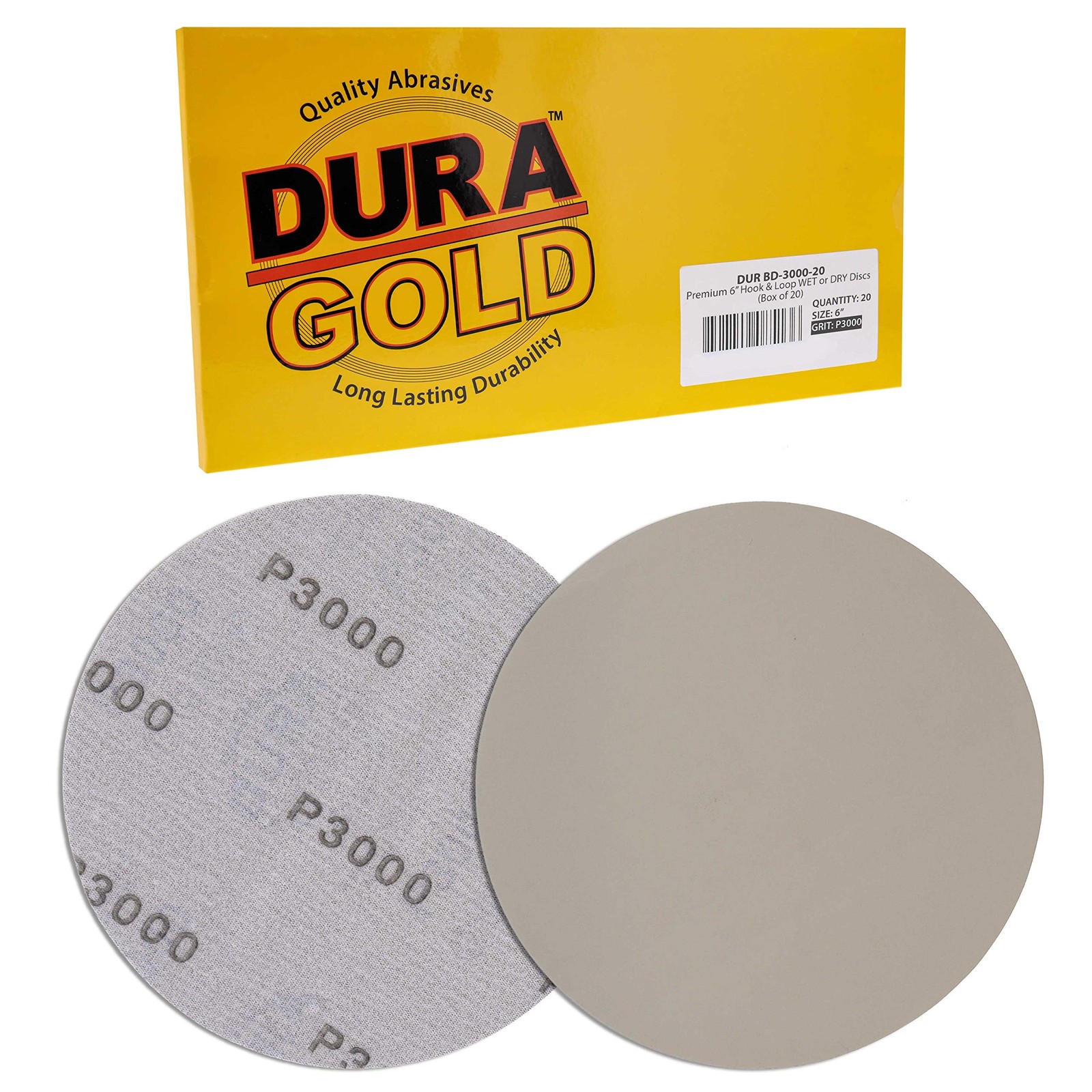 Premium 6″ Wet or Dry Sanding Discs 3000 Grit, Box of 20 HighPerformance Sa…