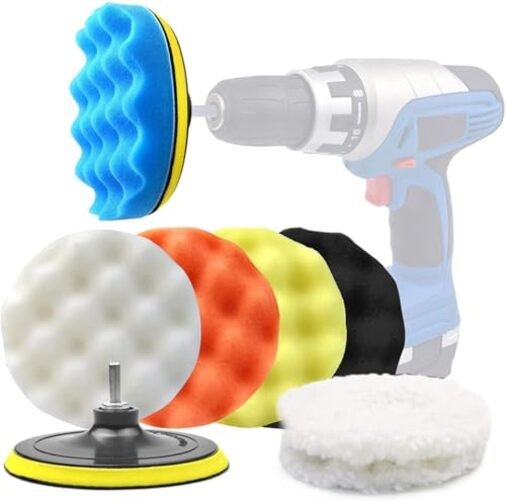 Car Polishing & Buffing Sponge Pads Kit Wool Bonnet Pads for Household 6 Inch
