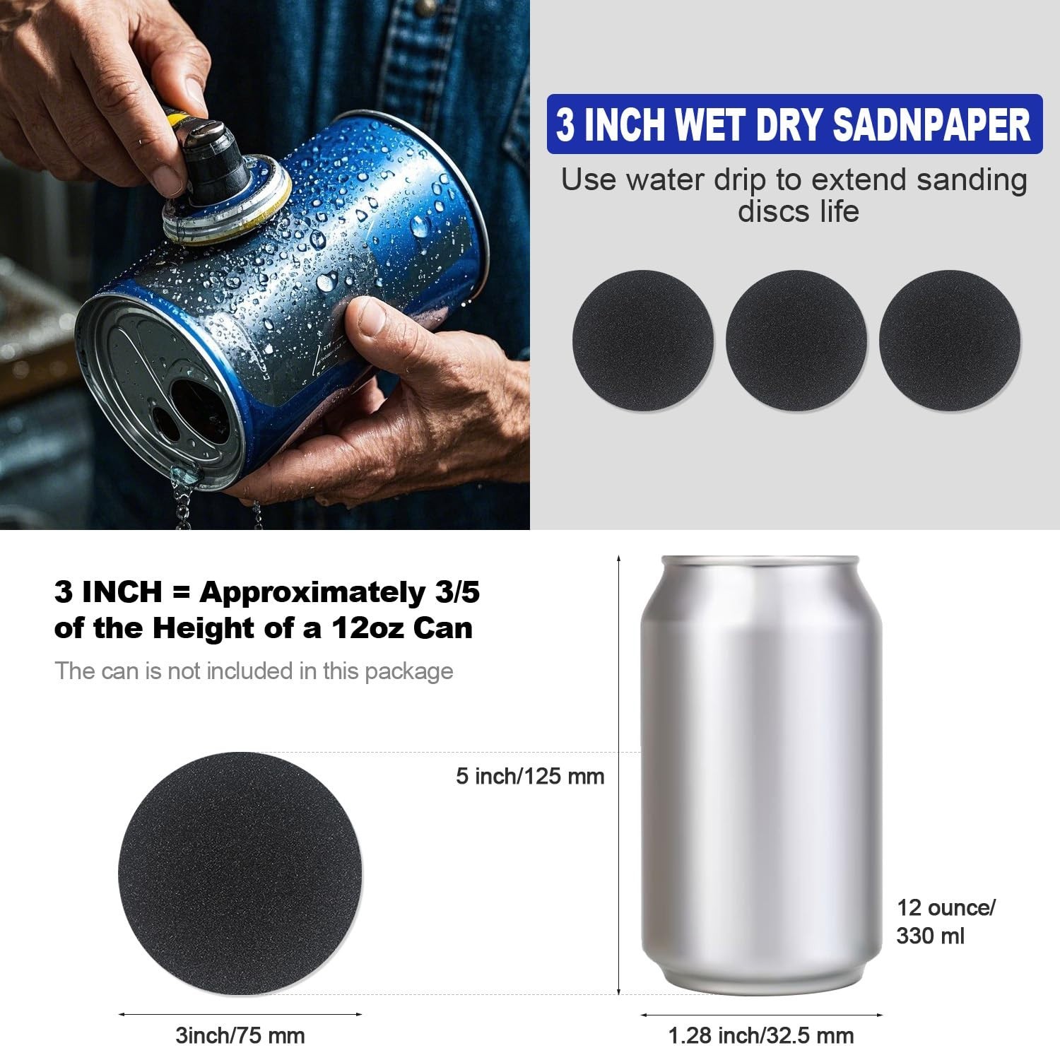 133 PCS Sanding Disc Drill Kit for Optimal Car, Wood & Glass Finishing