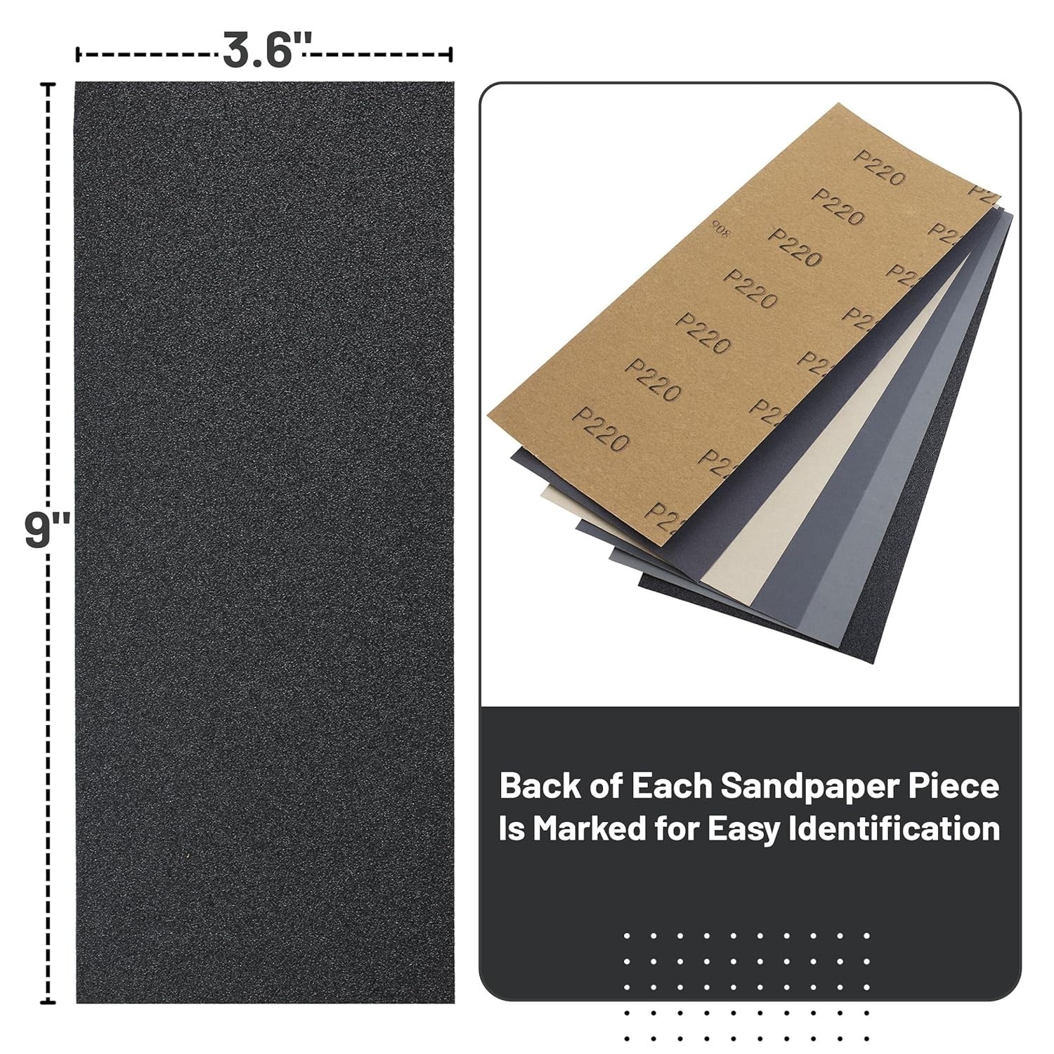 Versatile Sandpaper Set with Assorted Grits – Ideal for Automotive and Woodwork