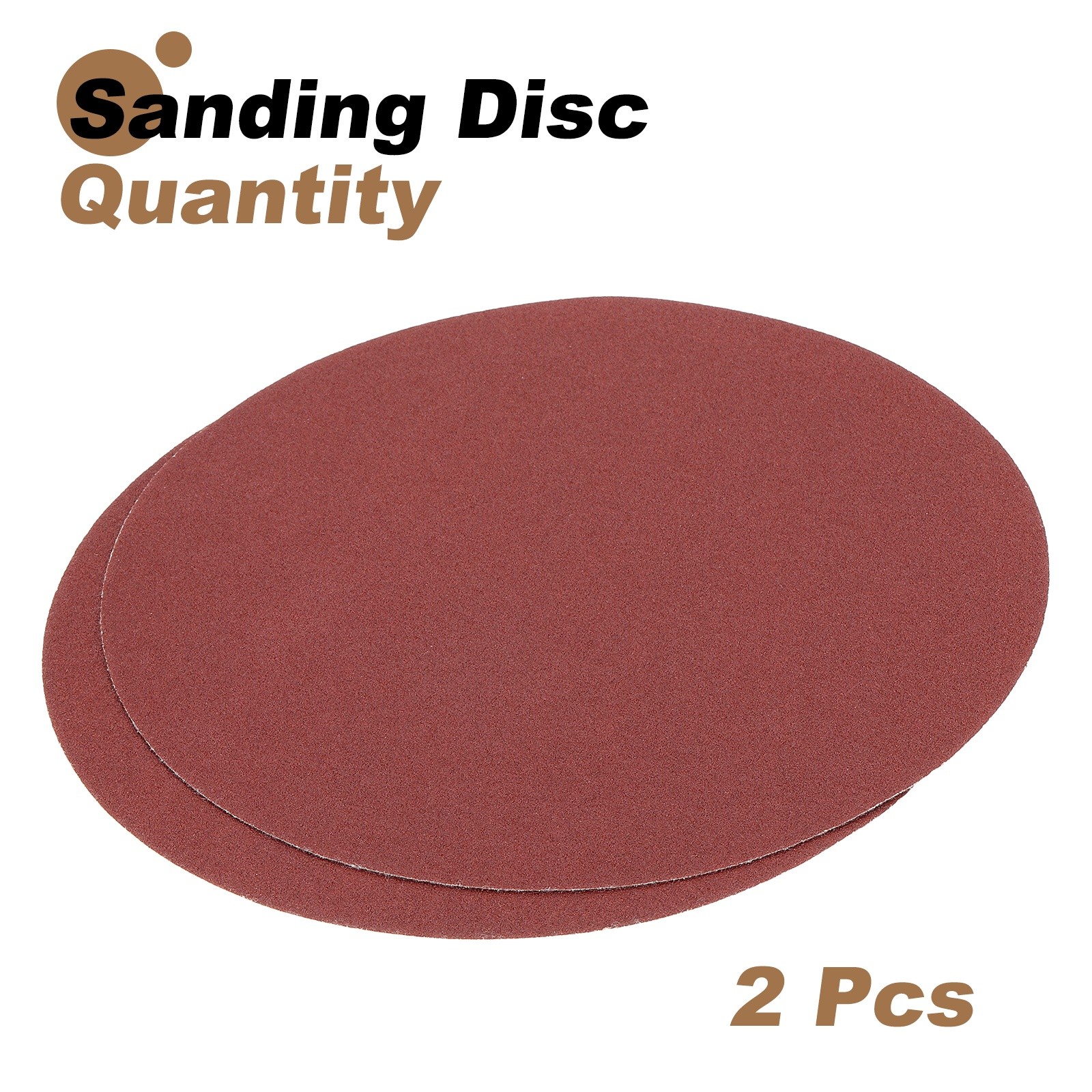2pcs 10″ Hook and Loop Sanding Discs 80 Grits Aluminum Oxide Sandpapers