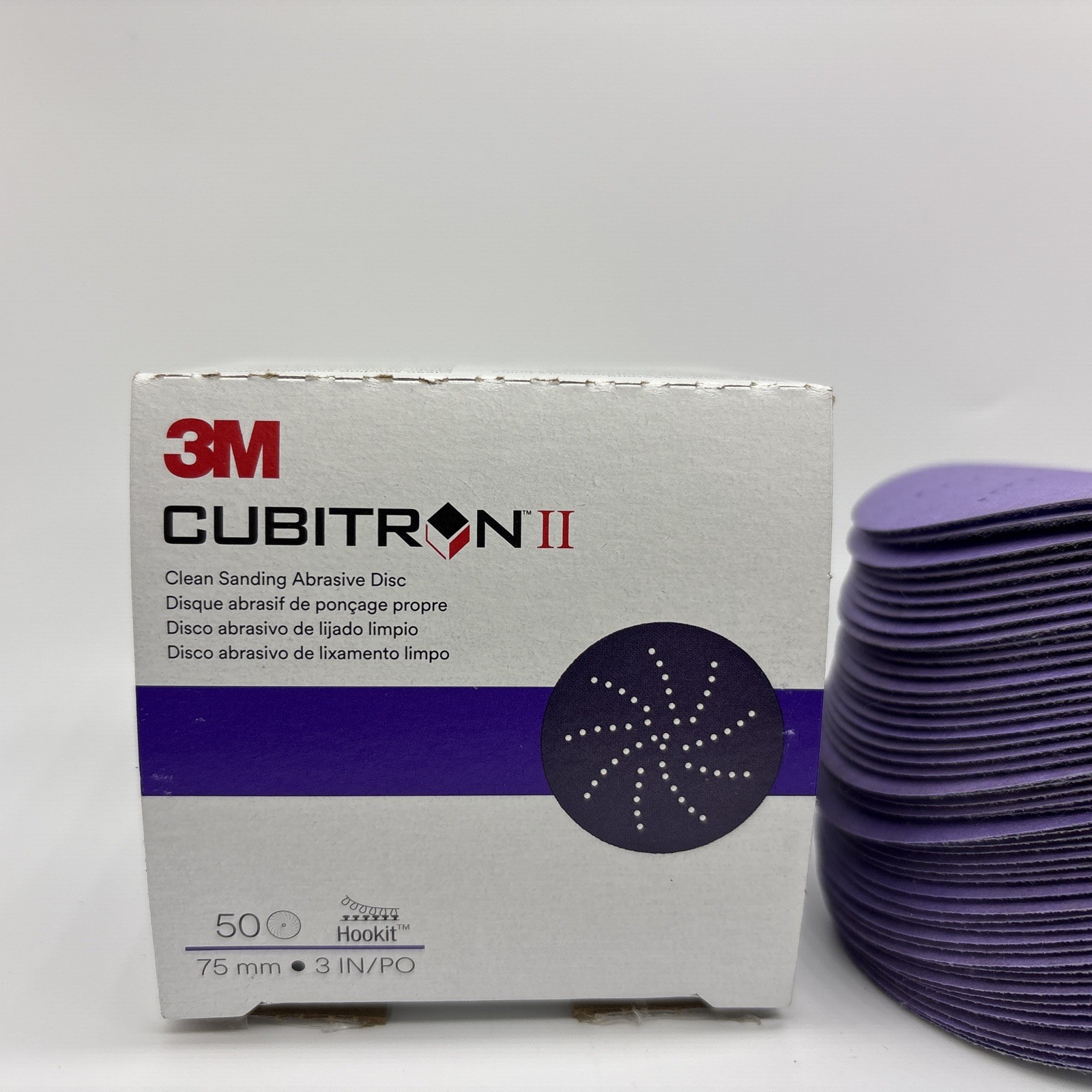 3M Cubitron II 31484 Sanding Abrasive Discs, 3 in Dia, 400+ Grit, 50 Discs