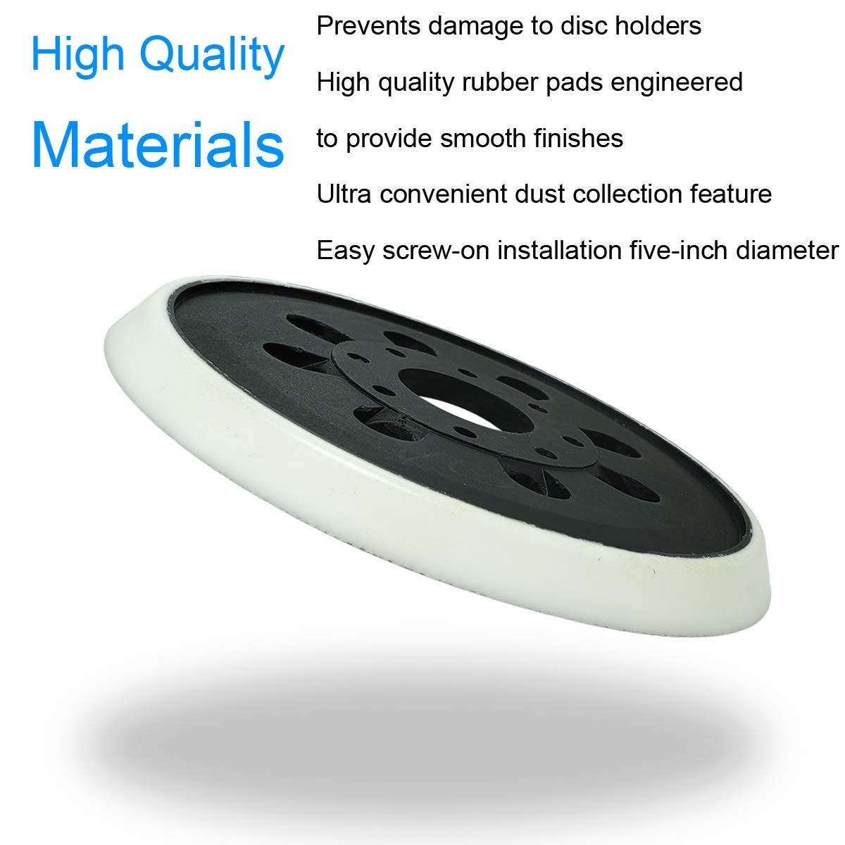 5 Inch 8 Hole Hook & Loop Replacement Sander Pad for 5″ Bosch ROS20VS, 5 inch