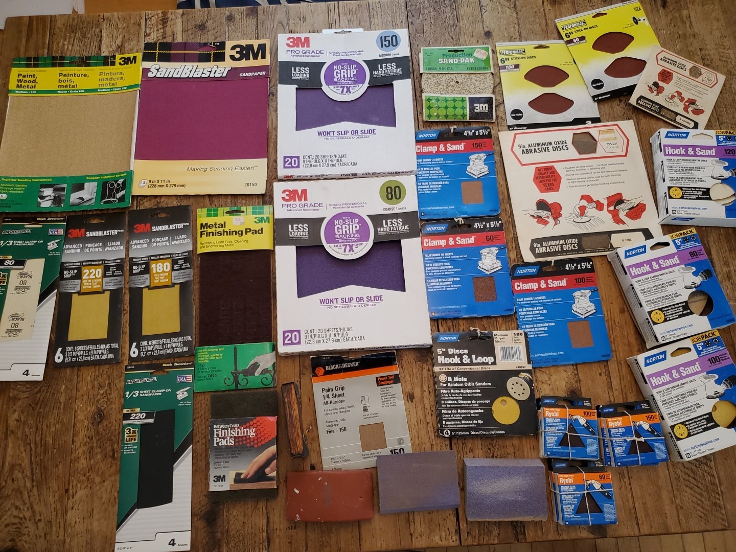 Lot of Sandpaper & Disks 3M Norton PerforMax Sears Performax Ryobi Wood Working