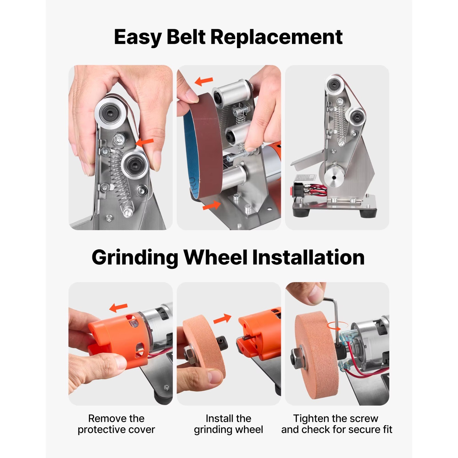 3-in-1 Mini Belt Sander 13 Inch Sanding Polishing Grinding Tool CE