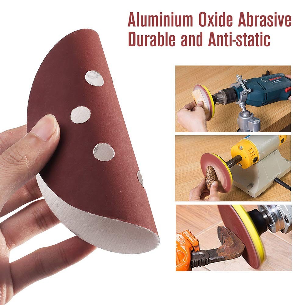 Aluminum Oxide Sandpaper Assortment – 70 PCS 5 inch Discs for Various Surfaces