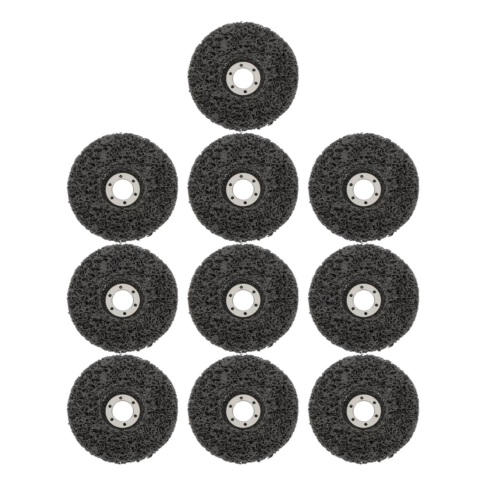 10 PCS 4-1/2″ x 7/8″ Black Diamond Grinding Discs Strip Discs for Angle Grinder