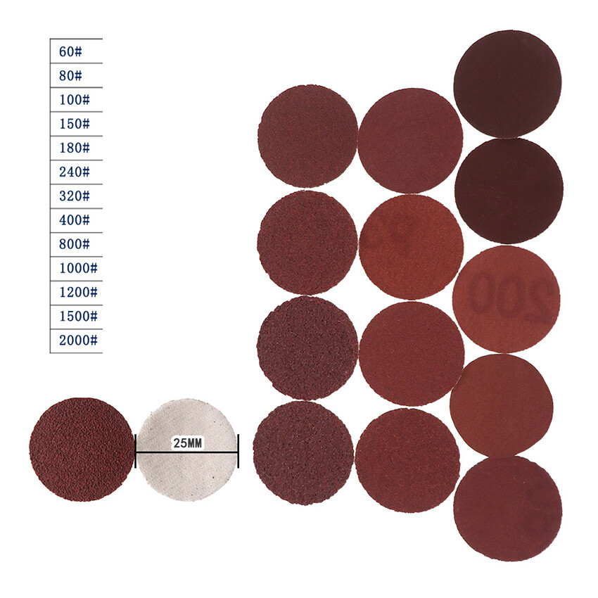 25mm 1″ Sanding Discs Sandpaper Pads Hook&Loop Sander Backer Backing Plate Pads