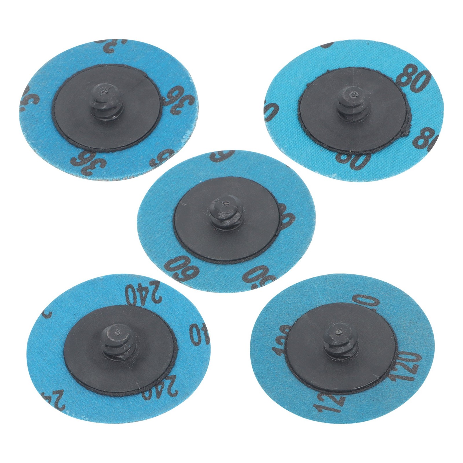 2Inch Roll Lock Quick Change Sanding Discs Set 36/60/80/120/240 Grit Set of 50