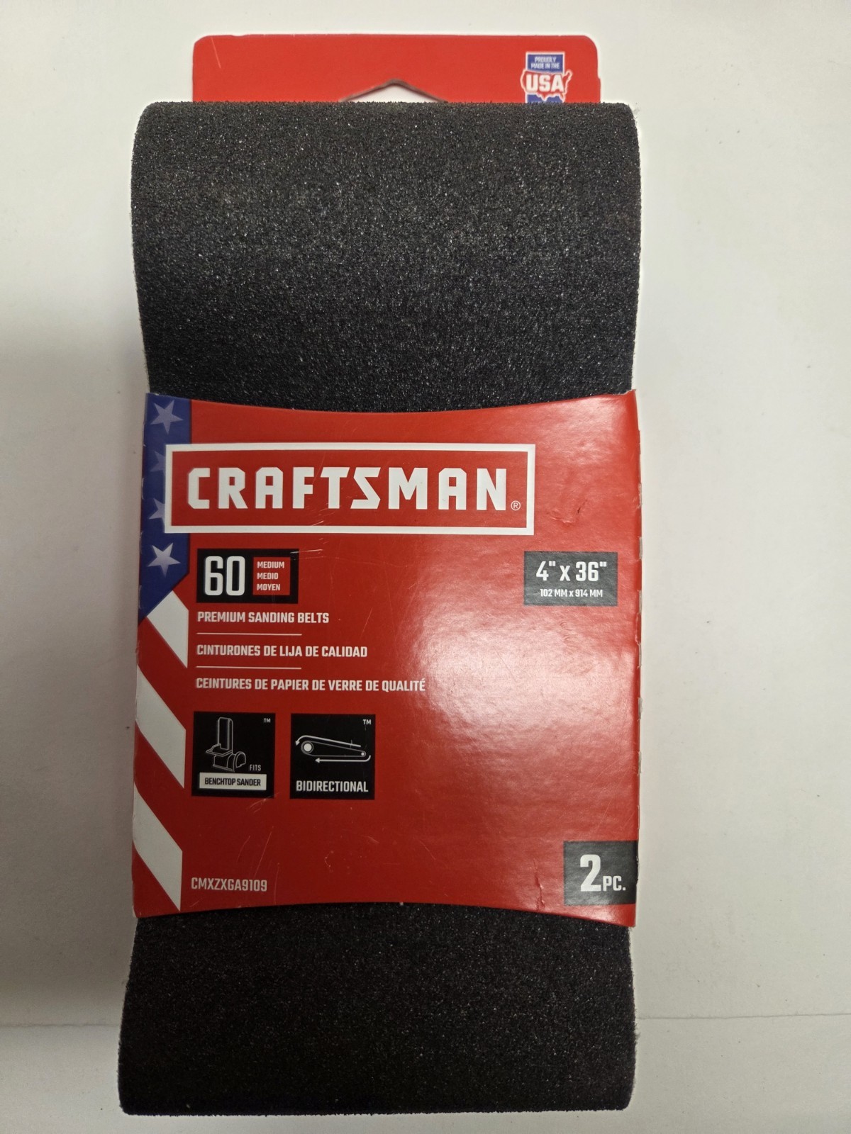 Craftsman 4″x 36″ LOT 36, 60, 80 and 120 Grits – 2 per pack BRAND NEW